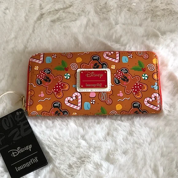 Disney Loungefly Mickey and Minnie Gingerbread Wallet - Picture 2 of 5